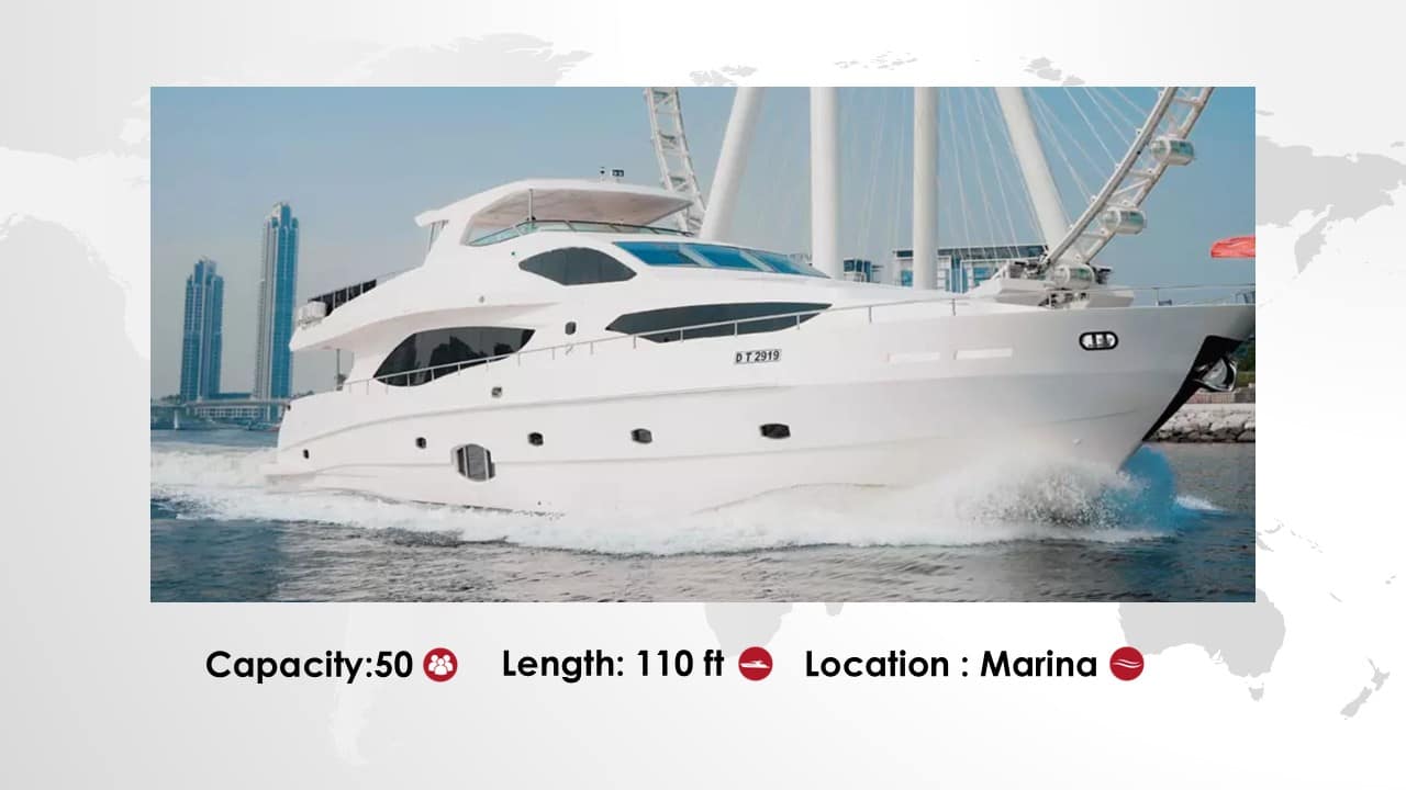 YACHT 110 FT 50 PAX MARINA